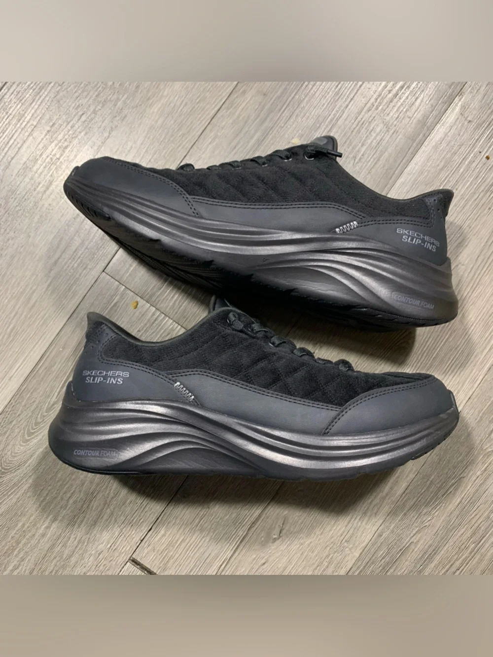 Skechers Slip-ins: Contour Foam - Cozy Fit Cordelux Black NWOT SIZE 8.5
